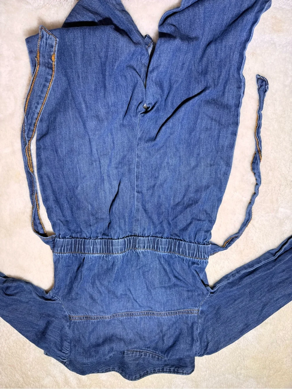 OshKosh B'gosh toddler denim long-sleeve jumpsuit button up belt size 4T